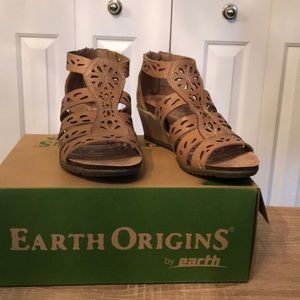 Worn Once Tan Wedge Heel